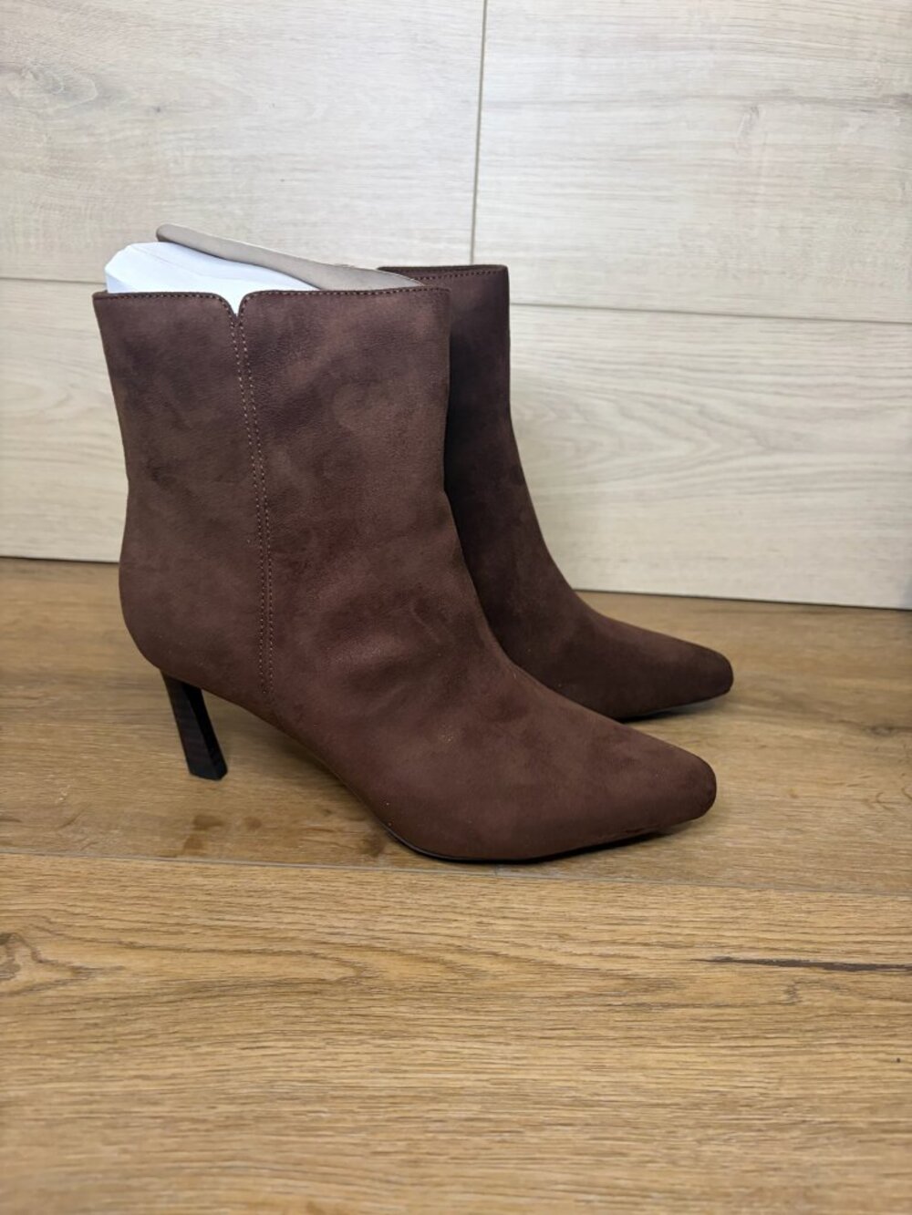 Giani Bernini Suede Pointed-Toe Ankle Booties Dark Roast 7M